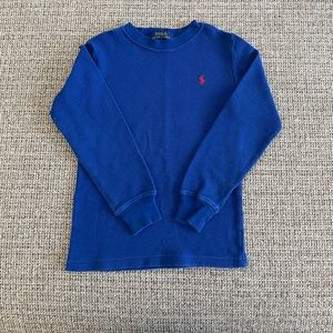 Polo Ralph Lauren Size 6 Royal Blue Cotton Waffle Knit